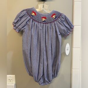 KREWE Ole Miss Smocked Baby Bubble / Size 18m / NWT